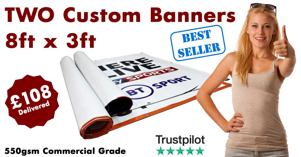 Two Custom Banners £108 Delivered