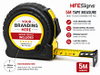 Branded 5m tape measure with custom logo print 40mm area