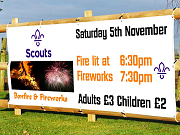 Scouts Bonfire & Fireworks Banner