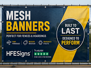 Custom Printed Mesh Banners - Light Weight and 40% Wind Through