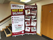 Professional roller banner printing for exhibitions and business displays