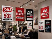 Retail Foamex signs for sales, special offers and shop promotions