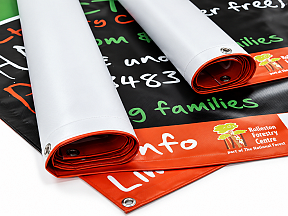 Commercial grade 550gsm PVC banner printing in the UK