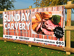 Garden centre cafe breakfast advertising banner