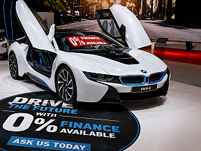 Removable promotional floor vinyl for car showrooms and exhibitions