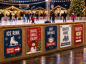Christmas Foamex signs for ice rinks and festive events Christmas Foamex signs for ice rinks and festive events