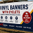 Custom banner printing in the UK with durable PVC banners, outdoor advertising banners, event banners and large format printed banners for businesses, exhibitions and promotions