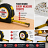 Durable black and yellow 5m tape measure with full colour logo print
