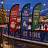 Christmas feather flags for outdoor ice rink and festive event