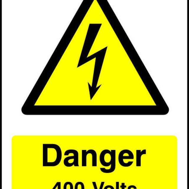 Danger 400V Portrait Sign | HFE Signs & Banners