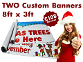 Two Banners £108 Delivered