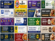 Pre-designed banner templates and custom printed banner designs