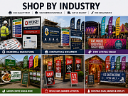 Signs, banners and printed displays for construction, engineering, events, retail, garden centres and Christmas promotions