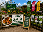 Garden centre signs, banners, feather flags, pavement signs and plant signage