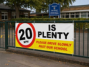School banner printing including roller banners, PVC banners and quiet exam display banners